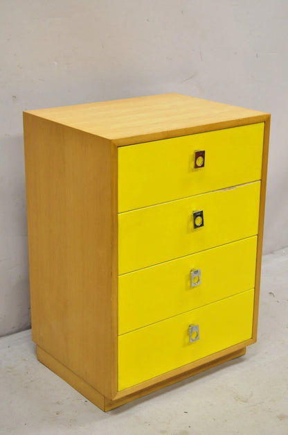Jack Cartwright for Founders Mid Century Modern Yellow Maple Nightstand Chest