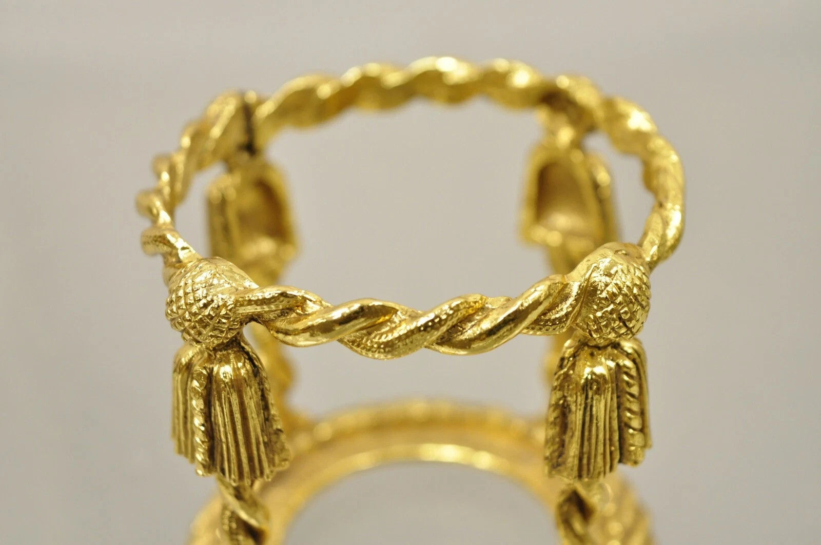 Vintage Art Glass Millefiori Italian Murano Round Sphere Paperweight on Stand