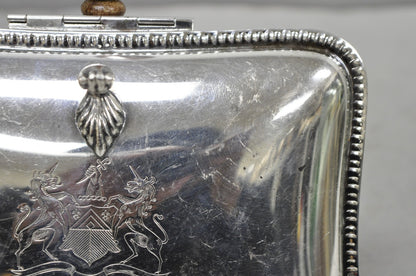 Vintage Sheffield English Victorian Silver Plated Silent Butler Crumb Catcher