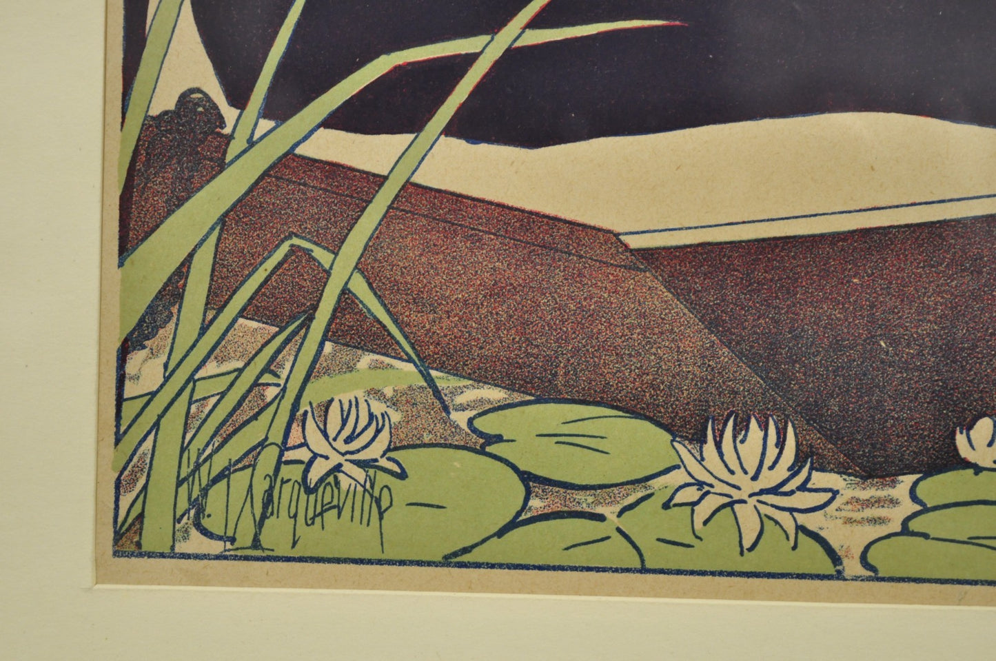 Antique Art Deco Will Carqueville Lippincott's "June" Framed Lithograph Print