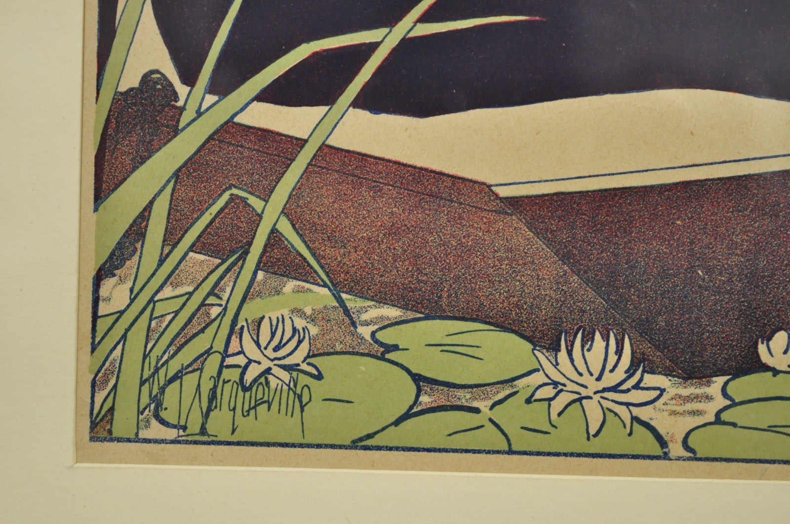 Antique Art Deco Will Carqueville Lippincott's "June" Framed Lithograph Print