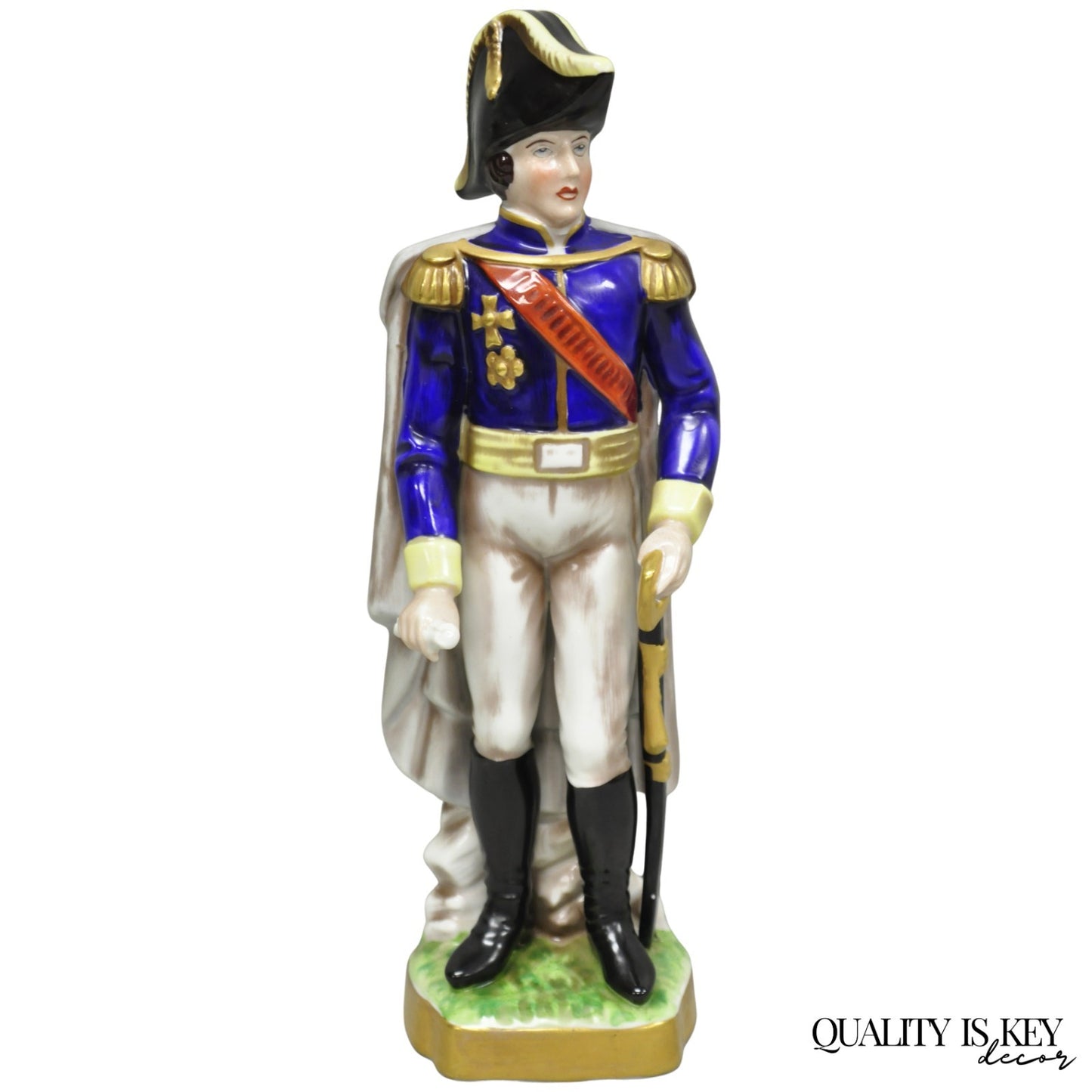 Vintage Capodimonte Italian Porcelain Napoleonic General Figurine Statue 7282- A