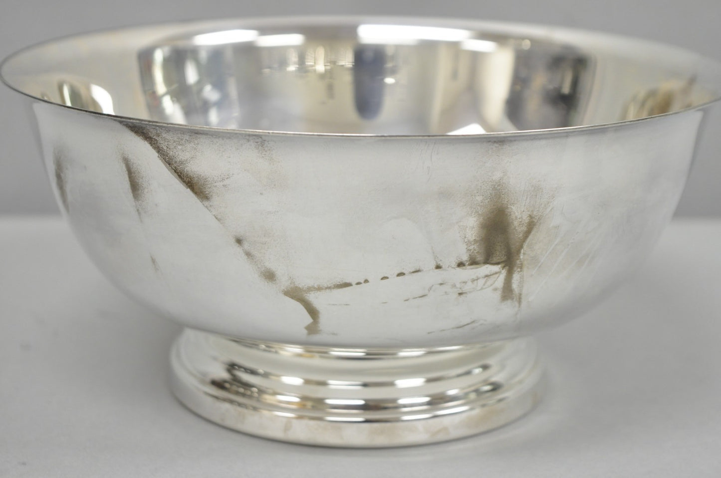 Vintage Gorham YC 781 Silver Plated 9" Round Modern Serving Bowl
