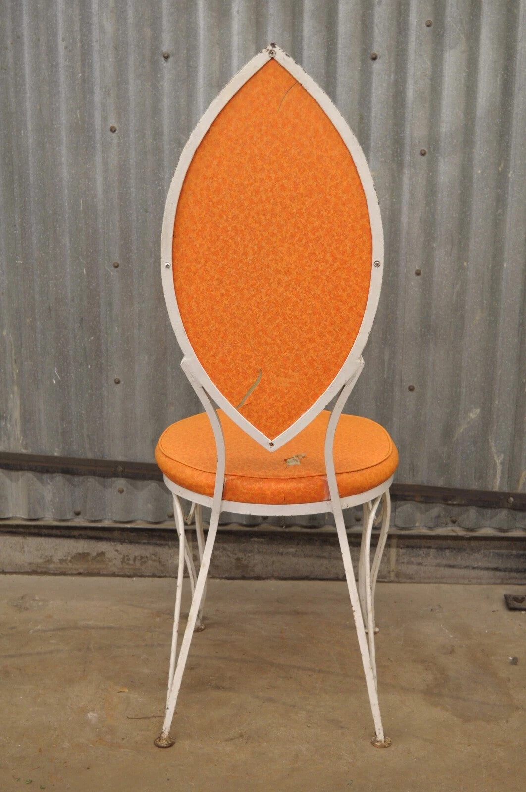 Vintage Hollywood Regency Salterini Style Marquise Wrought Iron Side Chair (C)