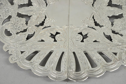 Vintage Wallace 7332 Victorian Style Silver Plated Expanding Pot Trivet (B)