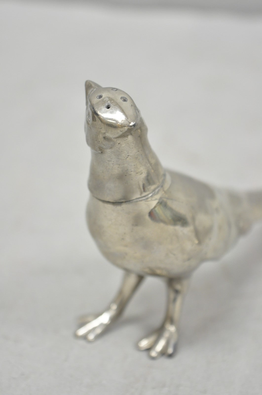 Vintage Pheasant Bird Silver Plated Figurine Salt & Pepper Shakers - a Pair