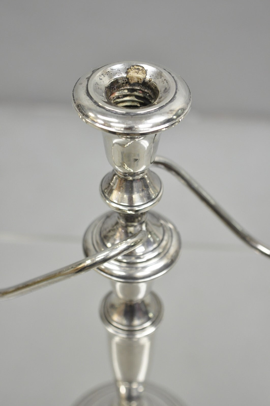 Vintage Revere Silversmith Sterling Silver Weighted 3 Arm Candelabra Candlestick