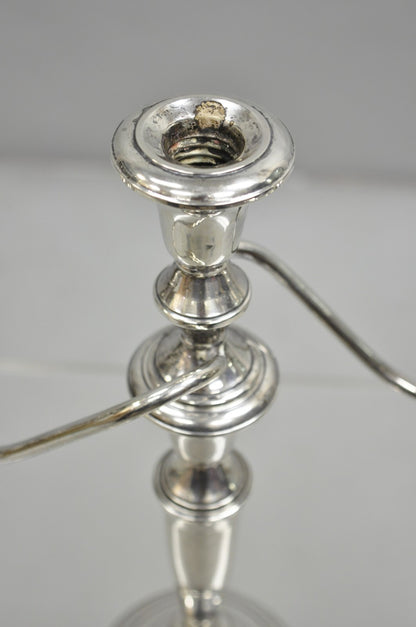 Vintage Revere Silversmith Sterling Silver Weighted 3 Arm Candelabra Candlestick