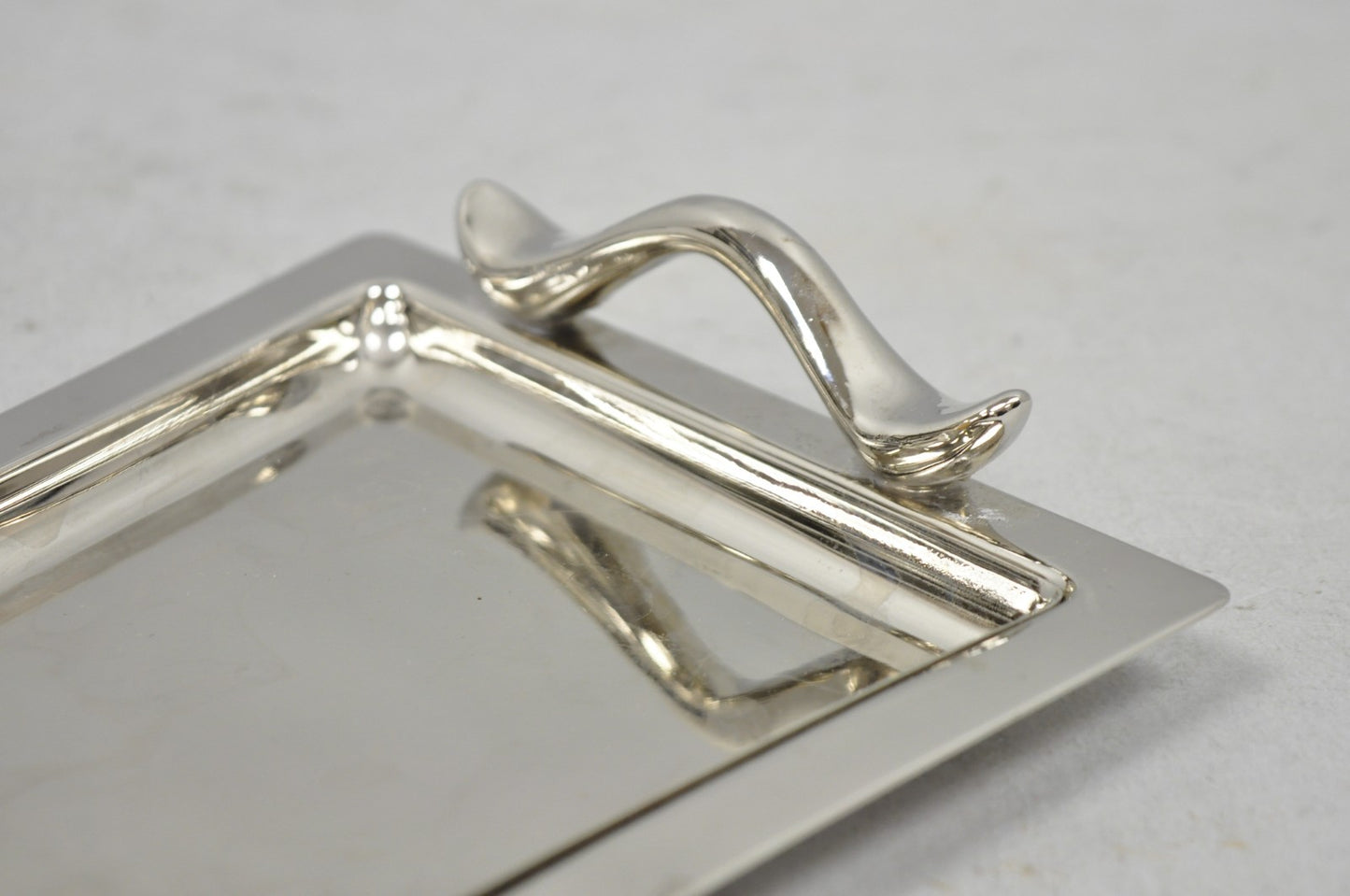 Vintage Modern Silver Plated 3 Section Narrow Serving Tray Trinket Dish by Towle