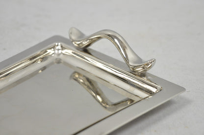 Vintage Modern Silver Plated 3 Section Narrow Serving Tray Trinket Dish by Towle