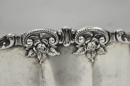 Vintage Baroque by Wallace 252 & 253 Silver Plated Punch Bowl Set w/ 10 Cups