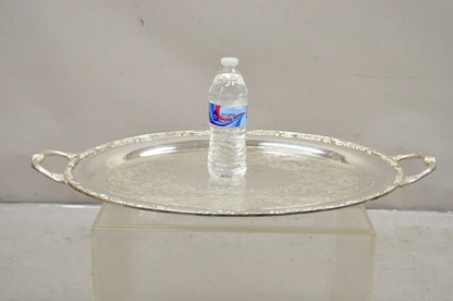 WM Rogers & Son Victorian Rose 1982 Silver Plated Oval Serving Platter Tray