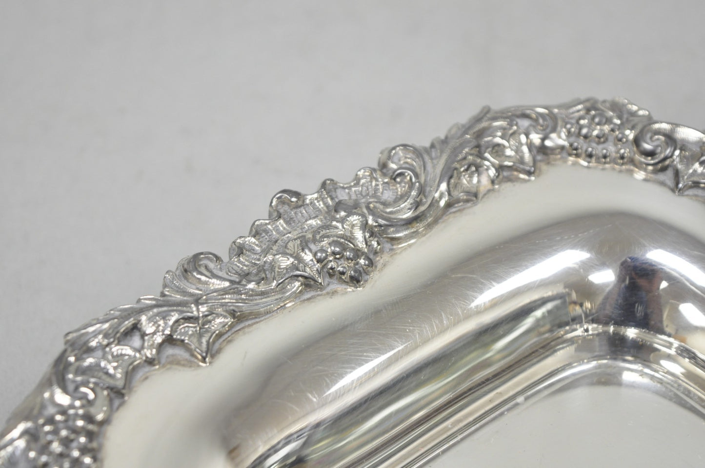 Vintage Sheffield Silver Co Victorian Silver Plated Footed Trinket Serving Dish