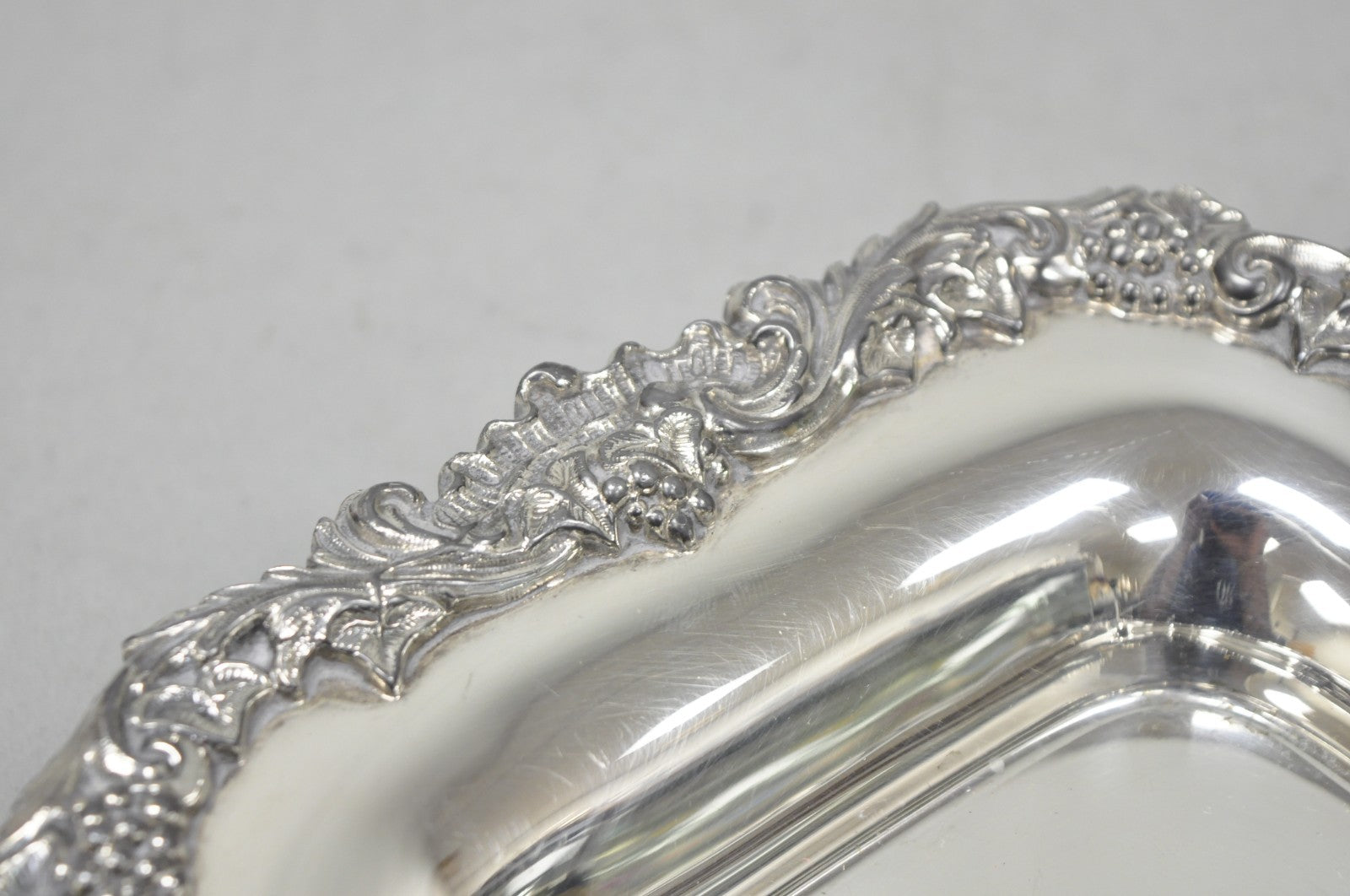 Vintage Sheffield Silver Co Victorian Silver Plated Footed Trinket Serving Dish