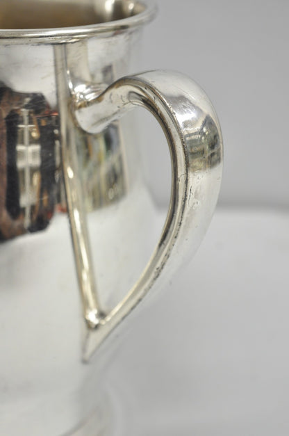 Vintage Silver Plated Copper Bulbous Lemonade Beverage Restaurant Water Pitcher