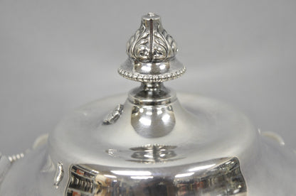 Antique Derby Silver English Victorian Silver Plated Large Warm Water Pitcher