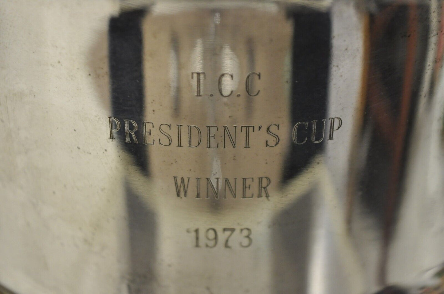 Vtg Engraved "TCC Presidents Cup Winner 1973" Silver Plated Champagne Ice Bucket