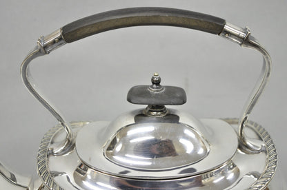 Antique Walker Hall Sheffield Silver Plated Teapot Spirit Kettle on Warmer Stand