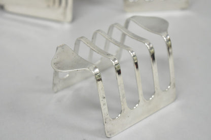 Vintage Modern Silver Plated Dinner Oil Caddy & (10) Toast Bread Racks - 12 Pcs