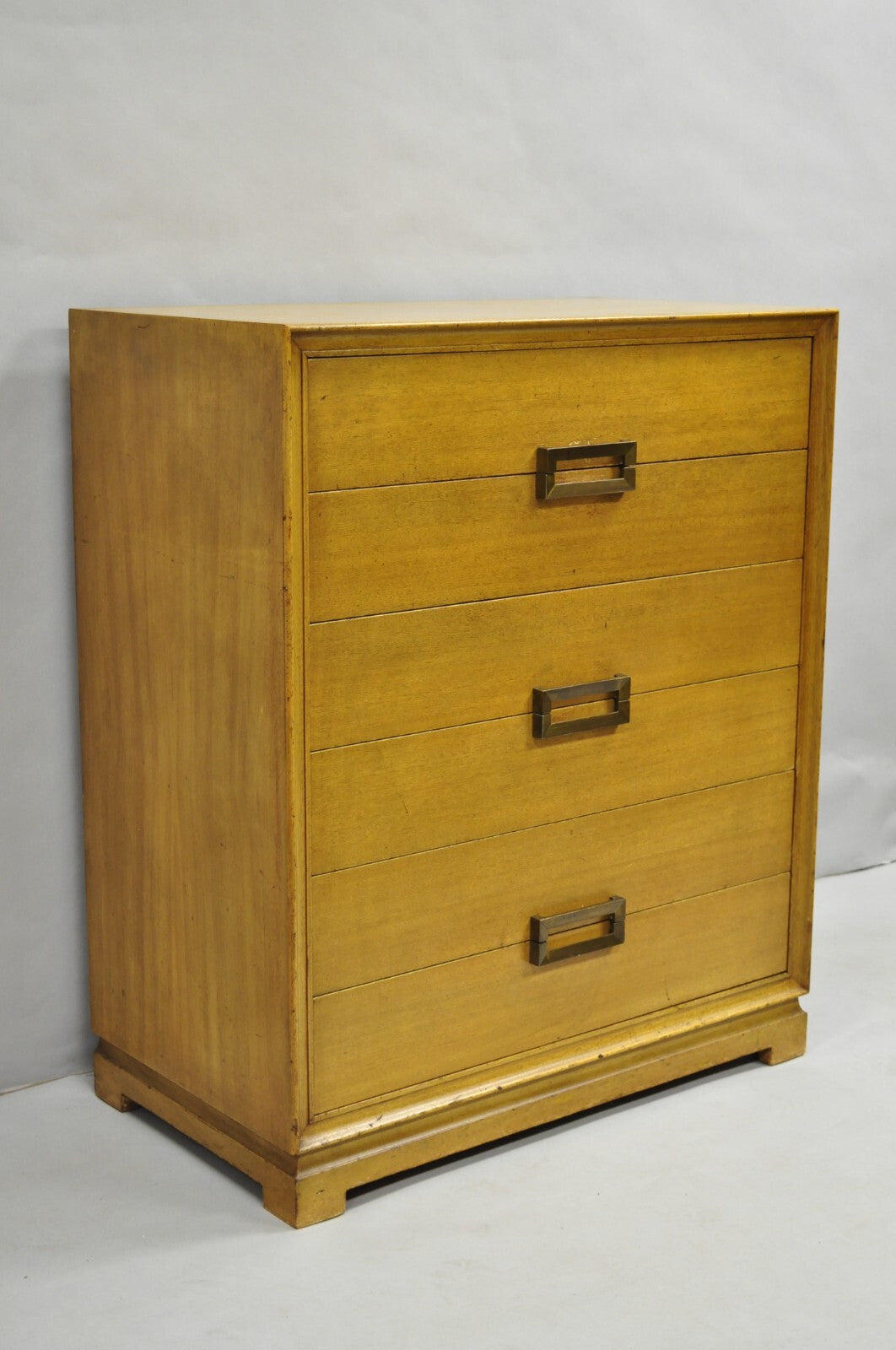 Vintage Mid Century Modern Blonde Mahogany Tall Chest Dresser by Red L – Quality is Key Decor
