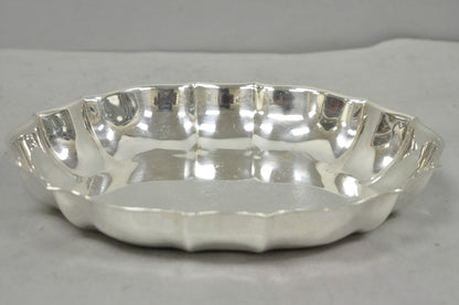 Vintage FB Rogers Regency 612 Silver Plated Oval Scalloped Serving Dish Bowl