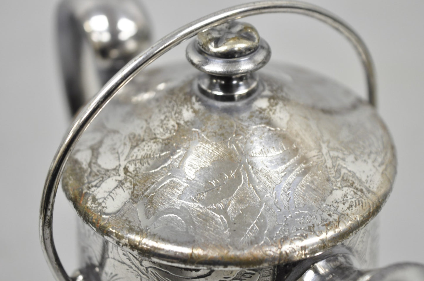 Antique Silver Plated Martini Shaker Pitcher "Tapestry" by Weidlich Brothers