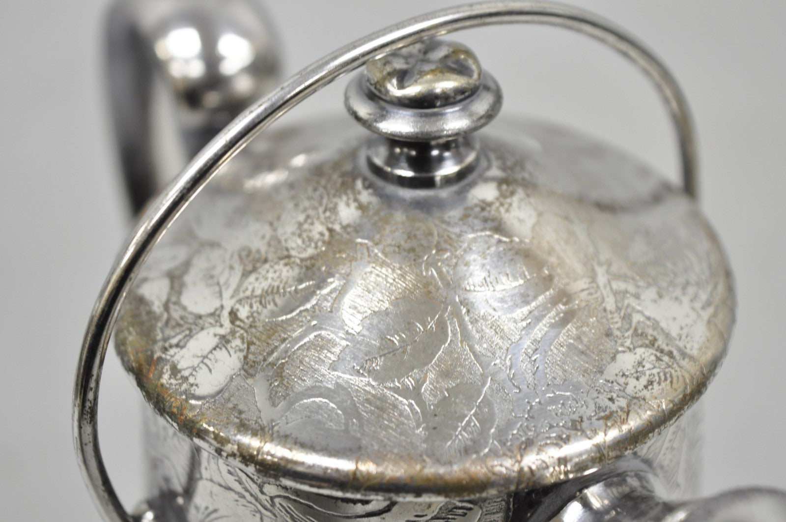 Antique Silver Plated Martini Shaker Pitcher "Tapestry" by Weidlich Brothers