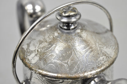 Antique Silver Plated Martini Shaker Pitcher "Tapestry" by Weidlich Brothers