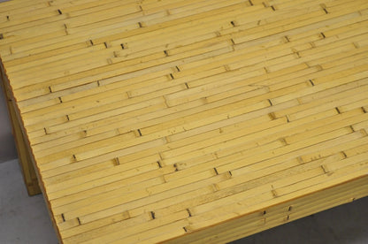 Vintage Hollywood Regency Real Bamboo Faux Rattan Palm Beach Coffee Table