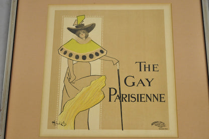 Hyland Ellis "The Gay Parisienne" Framed Lithograph Print Les Maitres de lAffice