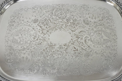 Vintage Sheffield Victorian Silver Plated Twin Handle Bar Serving Platter Tray