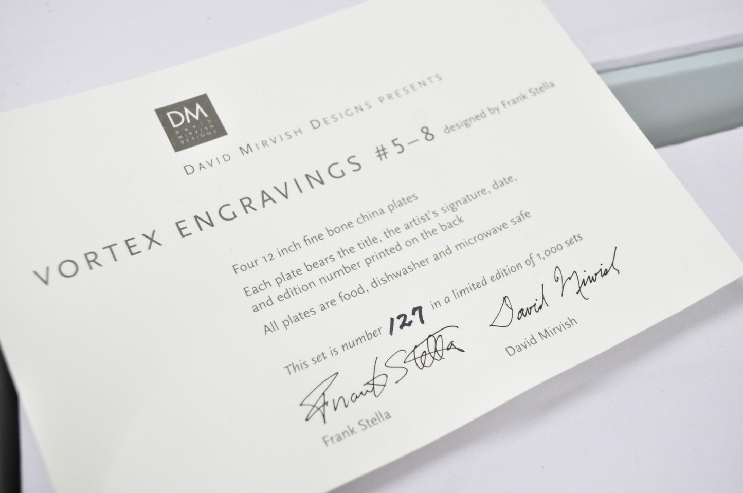 Frank Stella David Mirvish Designs Vortex Engravings 5-8 Indigo Plate - Set of 4