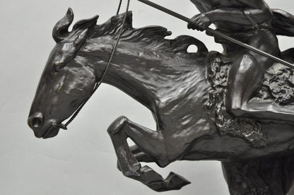Frederic Remington "Cheyenne" Lost Wax Cast Bronze Native American Sculpture