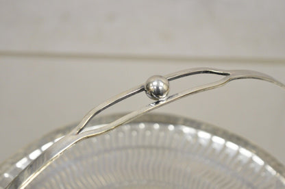 Apollo Sheffield USA Silver Plated Nickel Silver Reticulated Basket w Handle