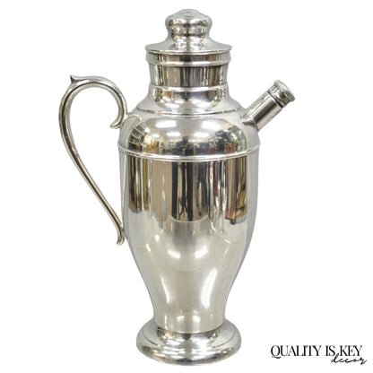 Vintage Sheridan Art Deco Silver Plated Martini Cocktail Shaker Pitcher