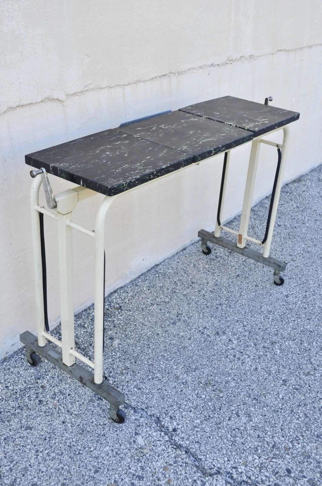 Vintage Art Deco Metal Adjustable Medical Dental Work Drafting Table by Doehler