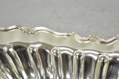 Vintage FB Rogers Victorian Silver Plated Scalloped Centerpiece Fruit Bowl