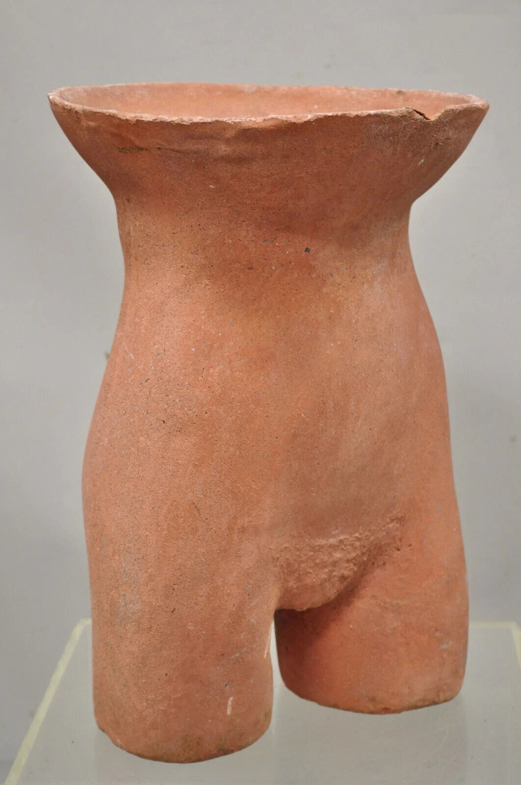 Gary Spradling Cast Stone Terracotta Nude Female Torso Sculpture Statue Table