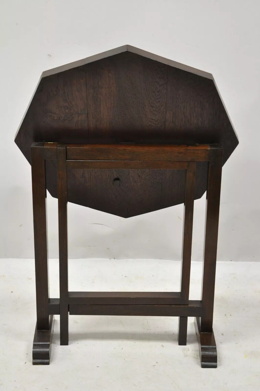 Antique Chinese Carved Hardwood Folding Gate Leg Table with Figural Carvings