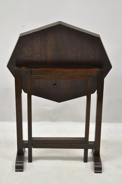 Antique Chinese Carved Hardwood Folding Gate Leg Table with Figural Carvings