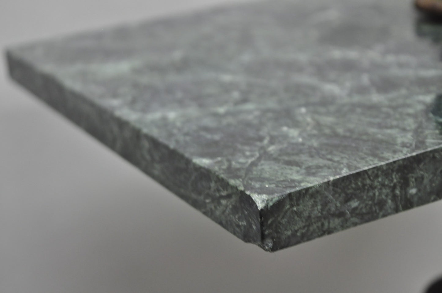 Antique Victorian Green Marble Cast Iron Pedestal Base Smoking Stand Side Table