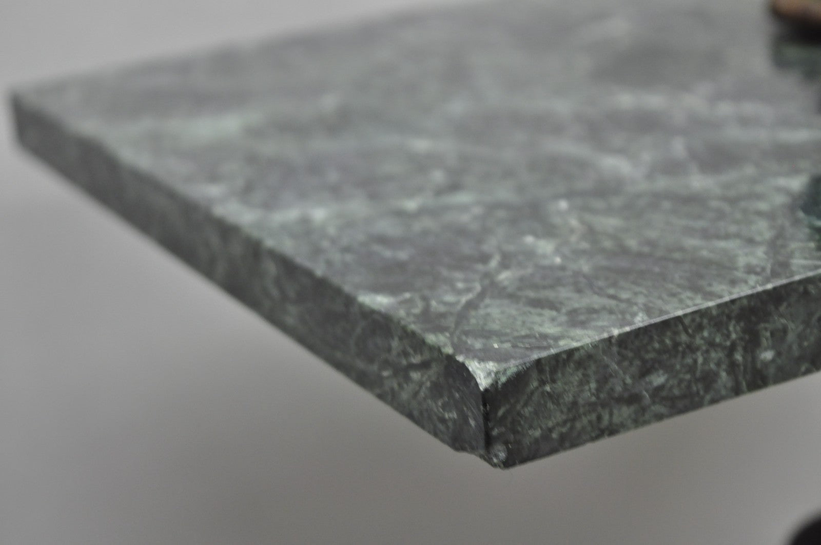 Antique Victorian Green Marble Cast Iron Pedestal Base Smoking Stand Side Table