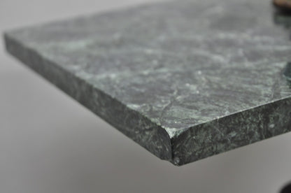 Antique Victorian Green Marble Cast Iron Pedestal Base Smoking Stand Side Table