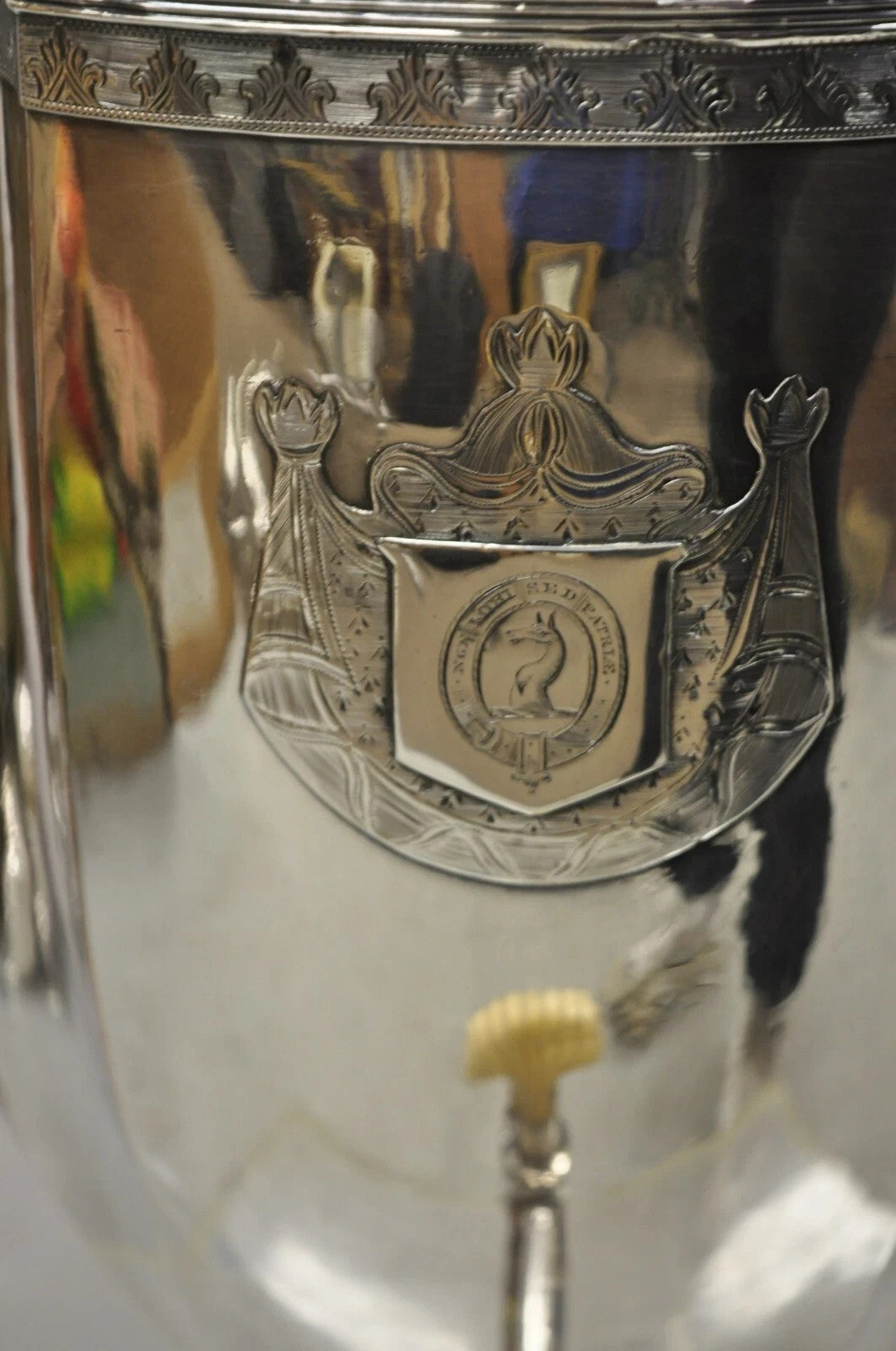 Antique English Regency Silver Plated Trophy Cup Urn Coffee Beverage Samovar