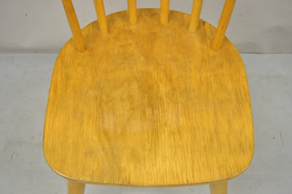 Vintage Mid Century Modern Spindle Back Birch Maple Dining Side Chair