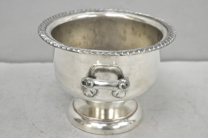 Vintage English Regency Style Silver Plated Low Champagne Chiller Ice Bucket