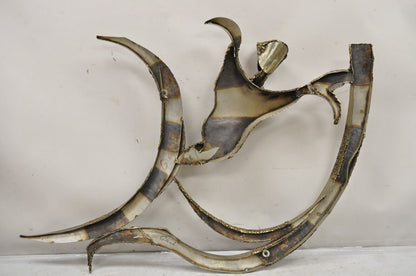 Colbert Collins 1986 Male and Female Dancers Brutalist Wall Sculptures 2 Pc Set