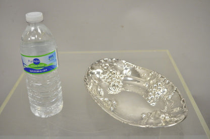 Homan Mfg Co. 1685 Silver Plate Repousse Victorian Embossed Grapevine Dish