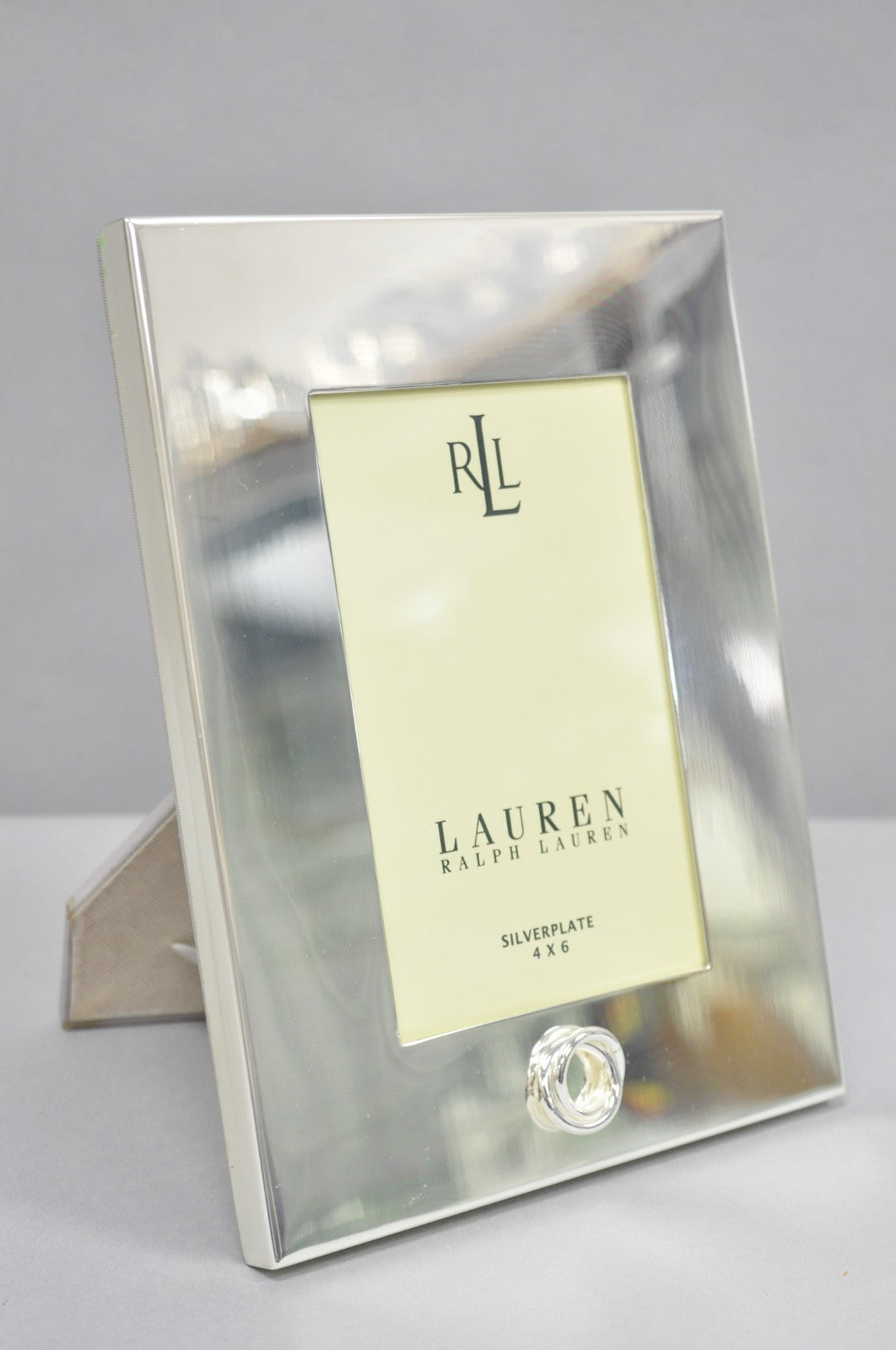 Lauren Ralph Lauren "Vows" Silver Plated 4x6 Wedding Photo Picture Frame
