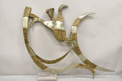 Colbert Collins 1986 Male and Female Dancers Brutalist Wall Sculptures 2 Pc Set